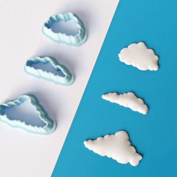 Clouds 3D Cutters for polymer clay