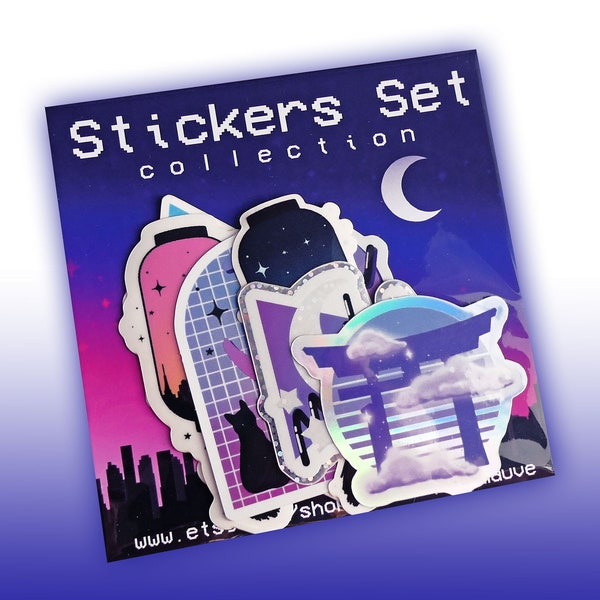 Stickers Set Collection Retro 80's