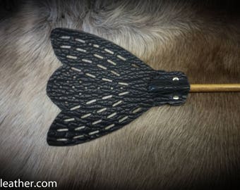 Fly Swatter, Handcrafted Leather and Wood