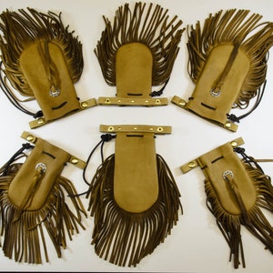 Fringed Leather Cell Phone Pouch