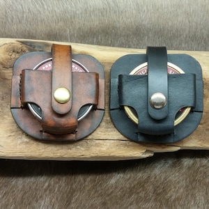 Snuff Tobacco Tin Holster, leather