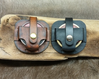 Snuff Tobacco Tin Holster, leather