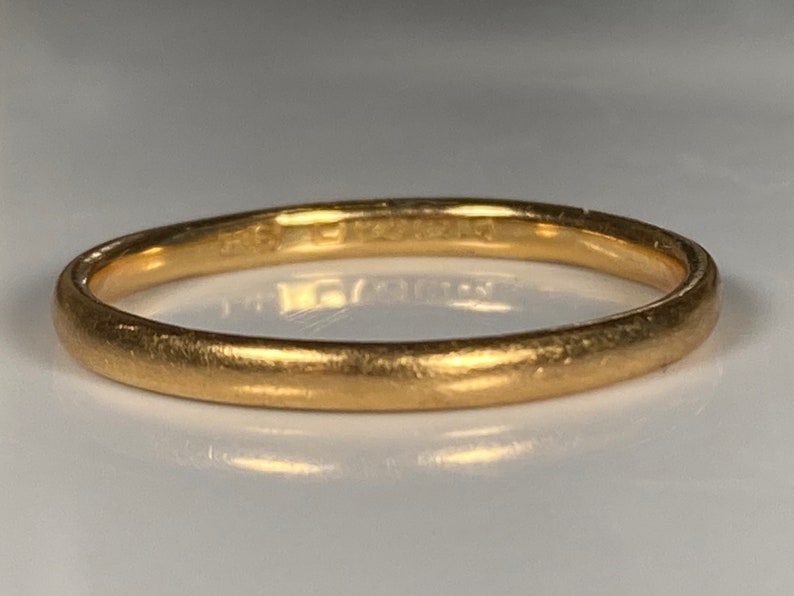 Antique 22K Gold Band With British Marks - Etsy