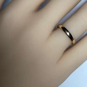 Antique JR Wood 2.7mm 14K Yellow Gold Band image 7