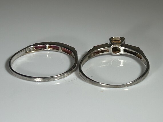 Art Deco Transitional Cut Diamond Ruby Baguette R… - image 14