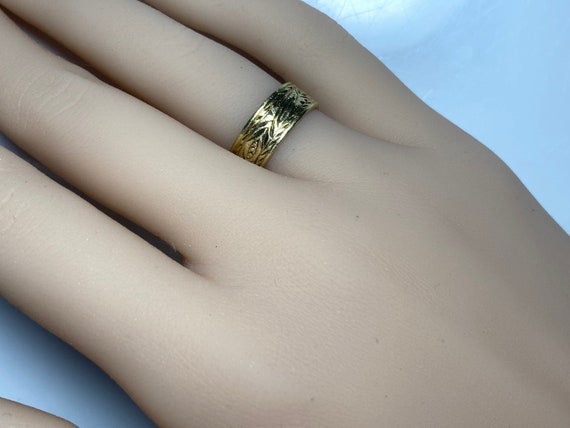 18K ゴールド 彫刻リング タサキ リング 指輪 タサキ 11号 18金 ローズクォーツ