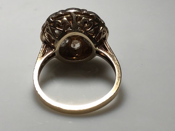 Heavy Georgian Rose Cut Diamond Engagement Ring i… - image 6