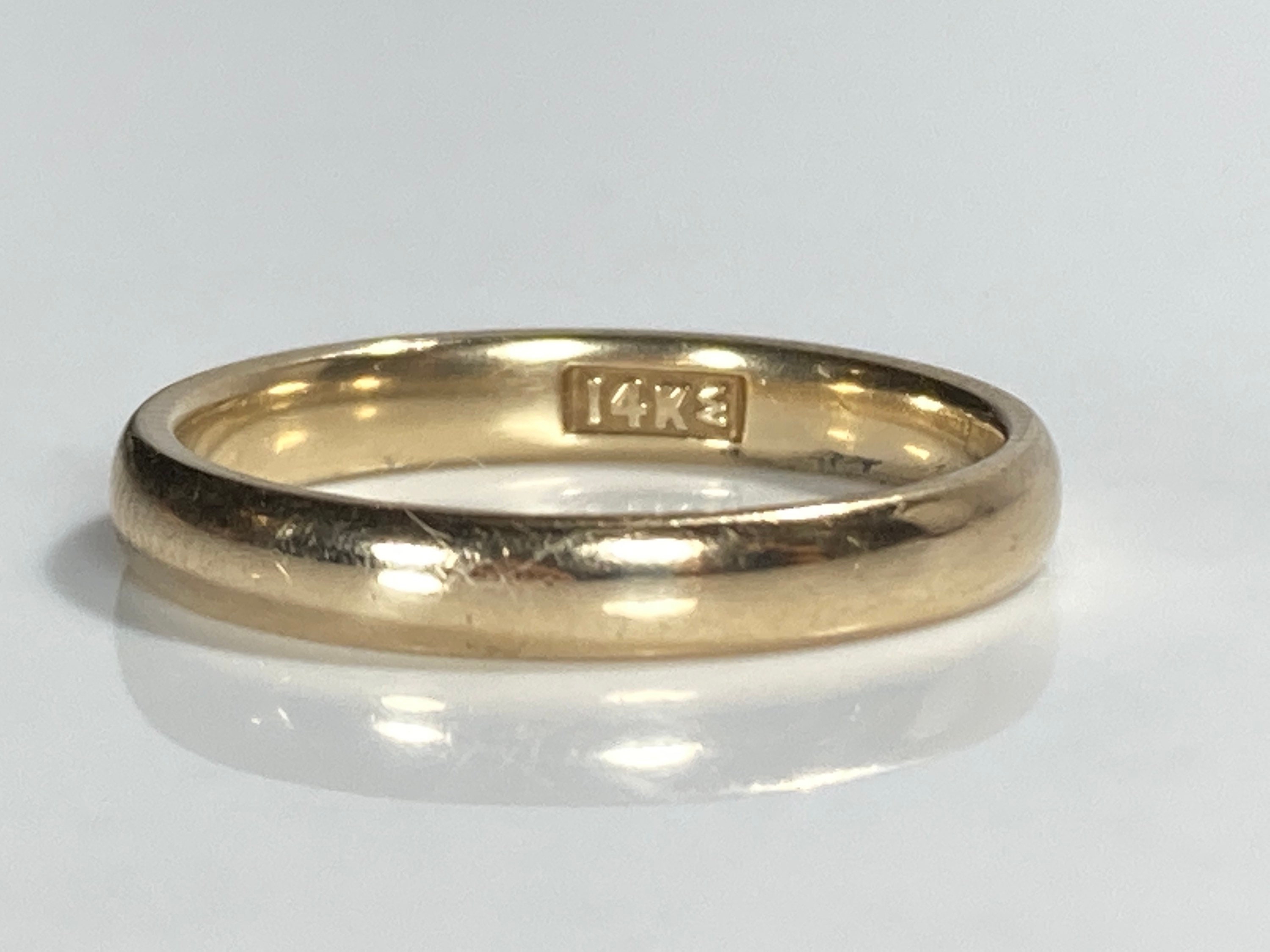 Antique JR Wood 2.7mm 14K Yellow Gold Band - Etsy Antique JR Wood 2.7mm 14K Yellow Gold Band - Etsy