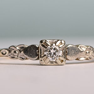 Orange Blossom Traub Heart Blossom Ring in 14K Two Tone Gold