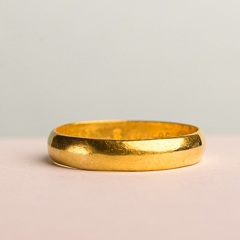 22k Gold Ring - Etsy