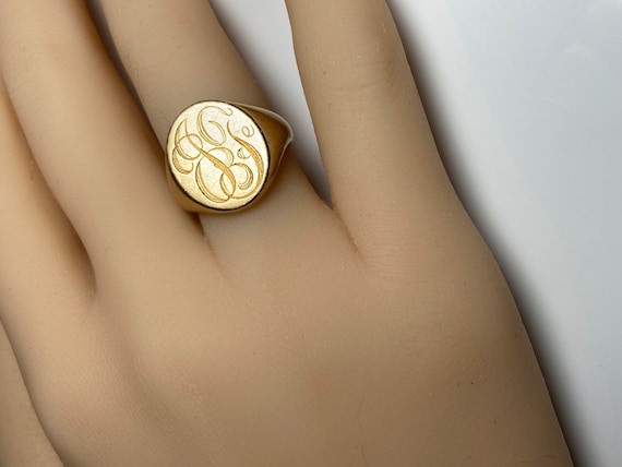 Tiffany & Co Antique 14K Gold Signet Ring 12.3 Grams - Etsy Norway