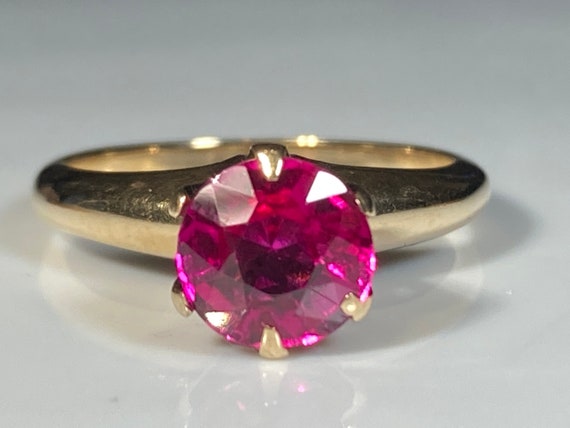 Buy Vintage Oval Ruby Engagement Ring Rose Gold Art Deco Diamond Flower Ring  Straight Band Yellow Gold Antique Anniversary Promise Ring Online in India  - Etsy
