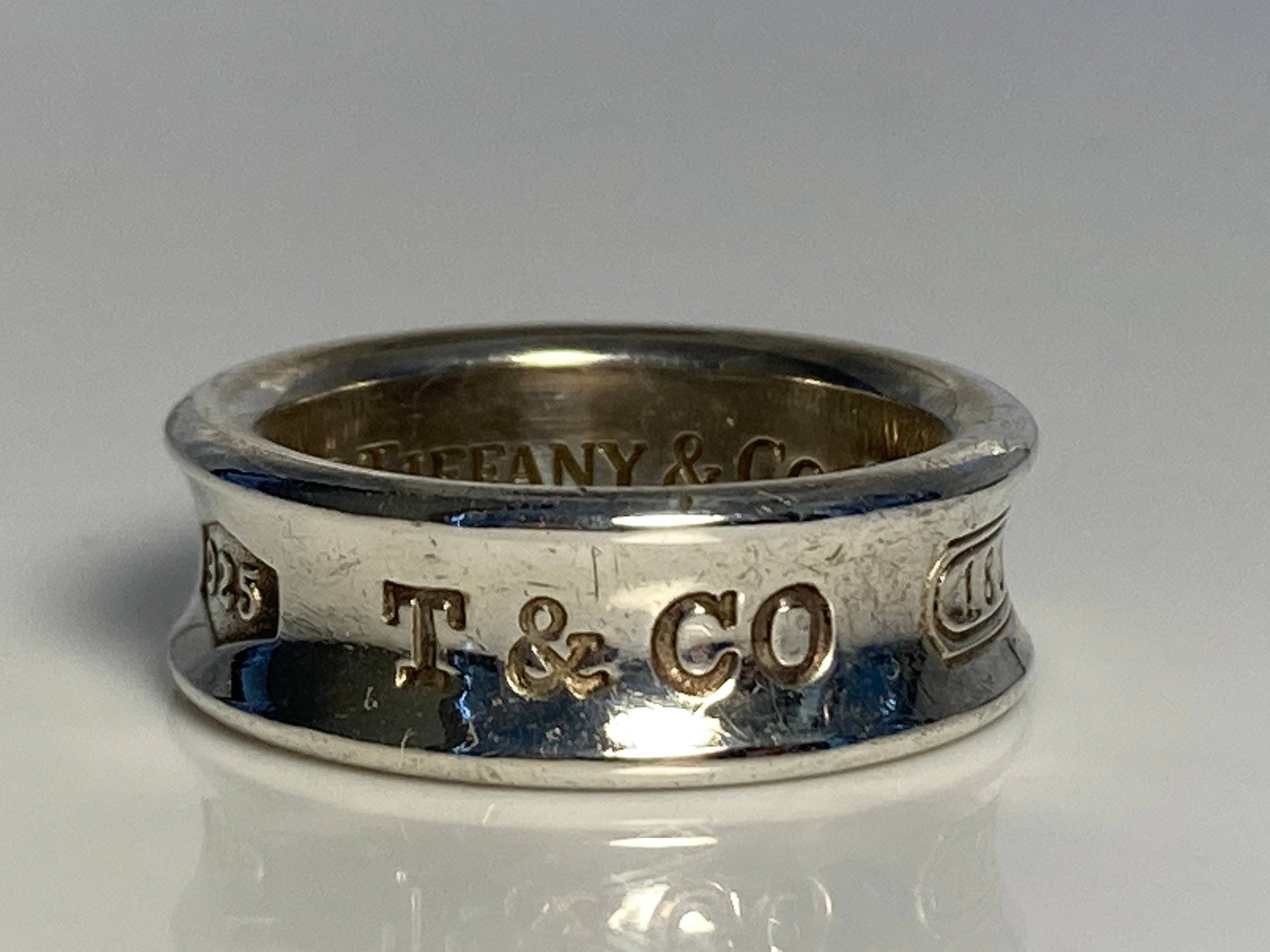 NEW! TIFFANY & CO. Logo 1837 Ring Silver 925 Size US 6 JP 11