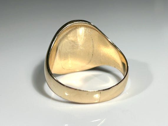 Victorian Ruby Paste Cabochon Gypsy Ring in 14K Y… - image 6