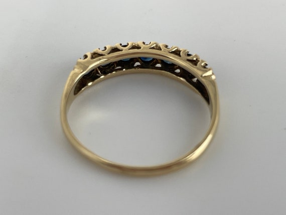 Antique Sapphire Band in 14K Yellow Gold - image 4