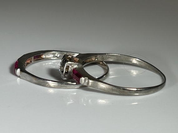 Art Deco Transitional Cut Diamond Ruby Baguette R… - image 13