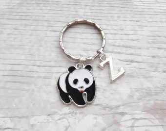 Panda Bear Key Fob Wristlet Keychain Keyring