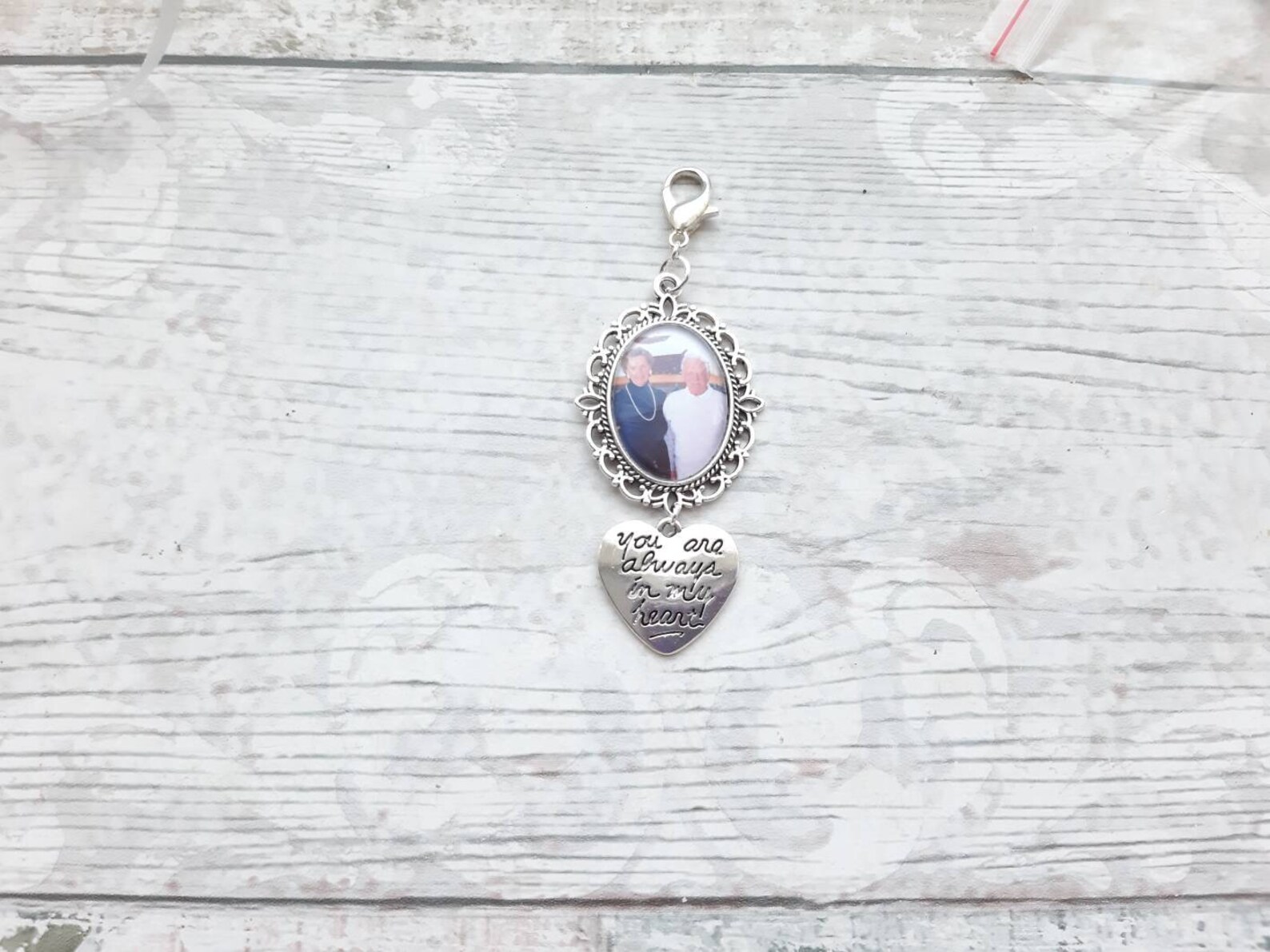 Buttonhole Photo Charm Memory for Wedding Flowers Memorial Etsy UK