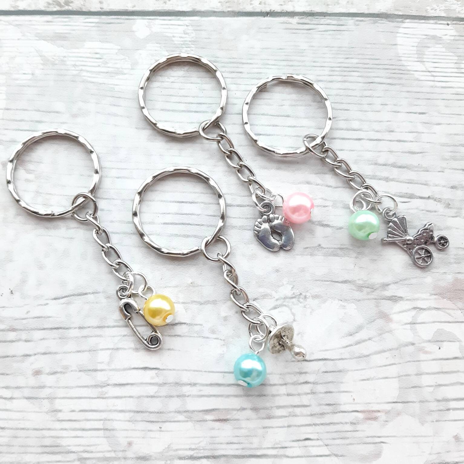 Baby Shower Keyrings, Gender Reveal Keychain, Baby Shower Favours, New ...