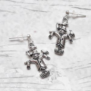 pendientes de espantapájaros, joyas de espantapájaros, joyas de Halloween, joyas de otoño, regalos para granjeros, relleno de medias, accesorio de granja de otoño,