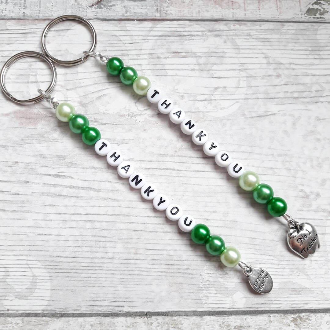 Personalised Teacher Keyring - Engraved Thank You Gift, End Of Term, School Appreciation, Crafty Gift Company