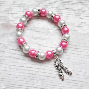 Ballet shoe bracelet, ballerina jewellery, dance jewelry, ballet present, friendship bracelet