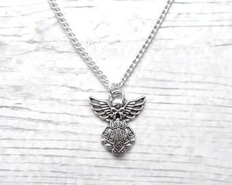 Collar de ángel, joyería de ángel de la guarda, joyería religiosa, regalo de recuerdo, collar de alas de ángel, regalo para un ser querido perdido