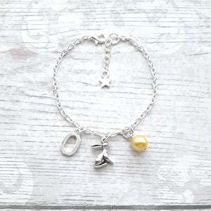 Rabbit bracelet, easter jewellery, bunny bracelet, initial bracelet, personalised easter bunny gift, animal lover present