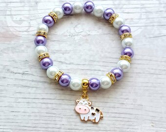 Cow bracelet, farm animal jewellery, farmers gift, present for cow lover