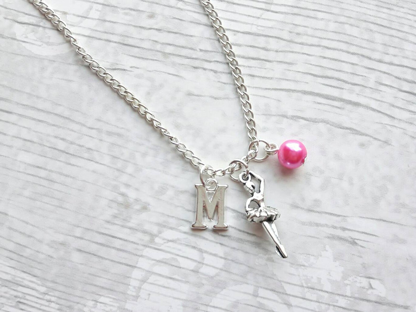 ballerina necklace, ballet dancer jewelry, dance necklace, personalised necklace, kids jewellery, gifts for girls, dancing prese