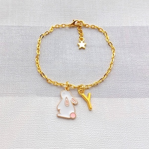 Rabbit bracelet, easter bunny jewellery, spring vibes