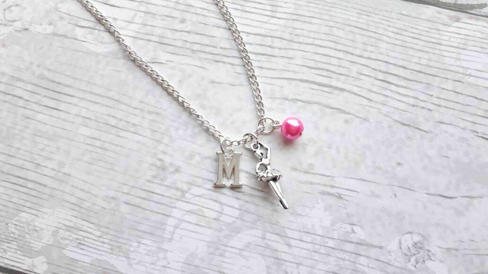 ballerina necklace, ballet dancer jewelry, dance necklace, personalised necklace, kids jewellery, gifts for girls, dancing prese