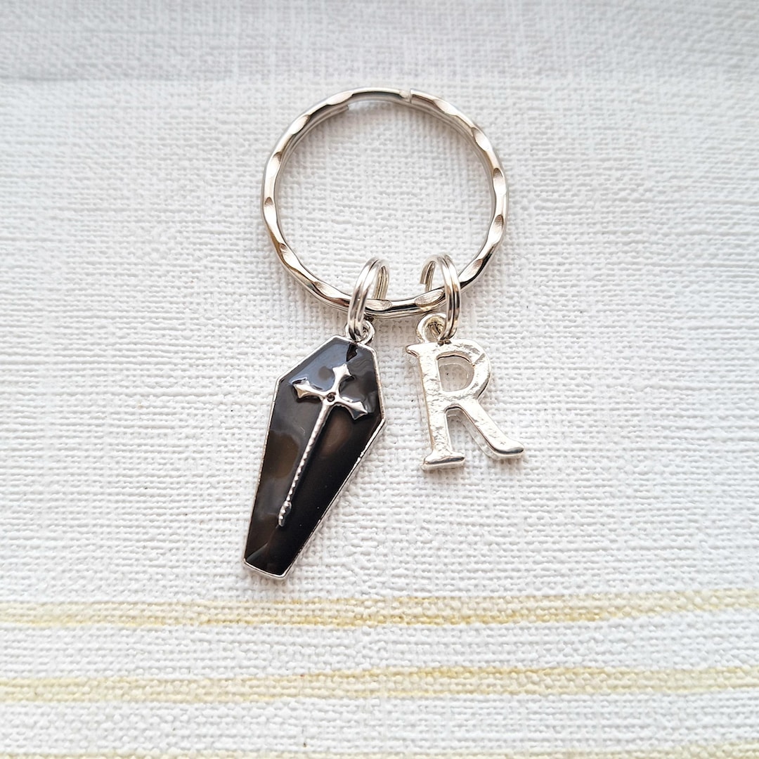 Coffin Keyring, Dracula Cross Coffin, Autumn Fall Keychain, Halloween ...