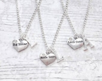 Ubuy Gifts Big Sis Middle Sis Little Sis Necklace Sister Necklace