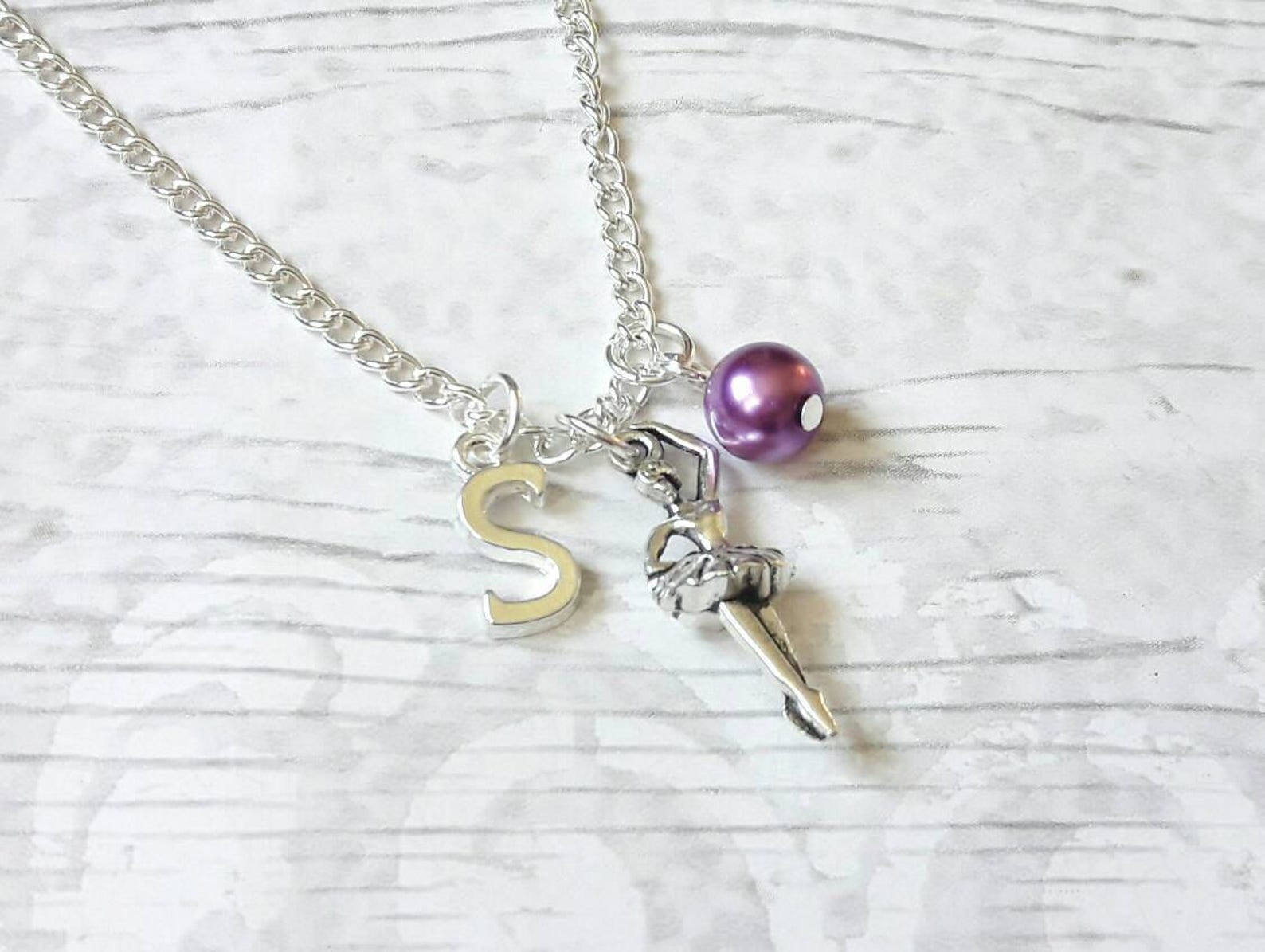 ballerina necklace, ballet dancer jewelry, dance necklace, personalised necklace, kids jewellery, gifts for girls, dancing prese