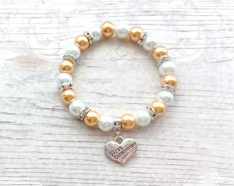 Eerste communie armband, heilige communie sieraden, religieus katholiek geschenk, cadeau voor kinderen