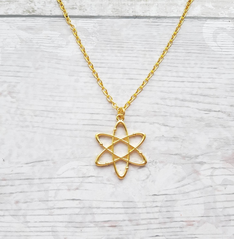 Atom Necklace Science Jewellery Chemistry Jewelry Geeky Etsy UK