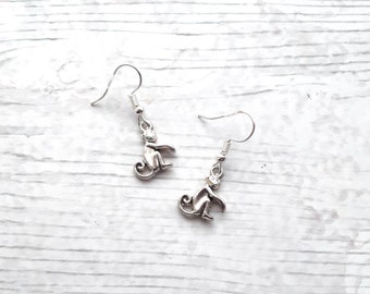 pendientes de mono, joyas de capuchinos, pendientes de animales del zoológico, regalo de amante de la jungla