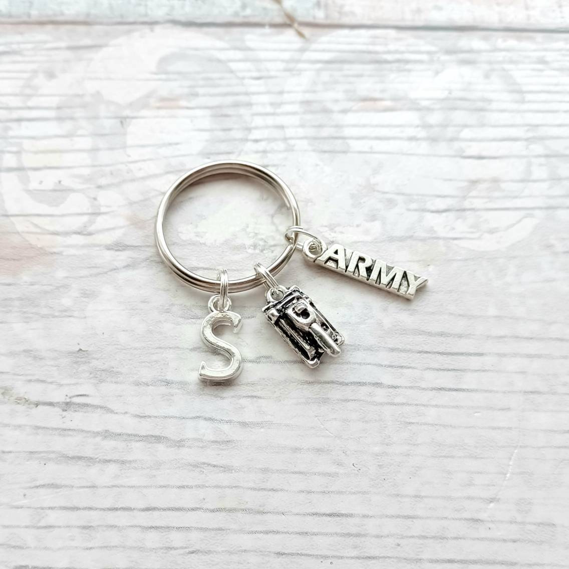Army Keyring, Military Tank Keychain, Gift for Soldier, Present for Dad ...