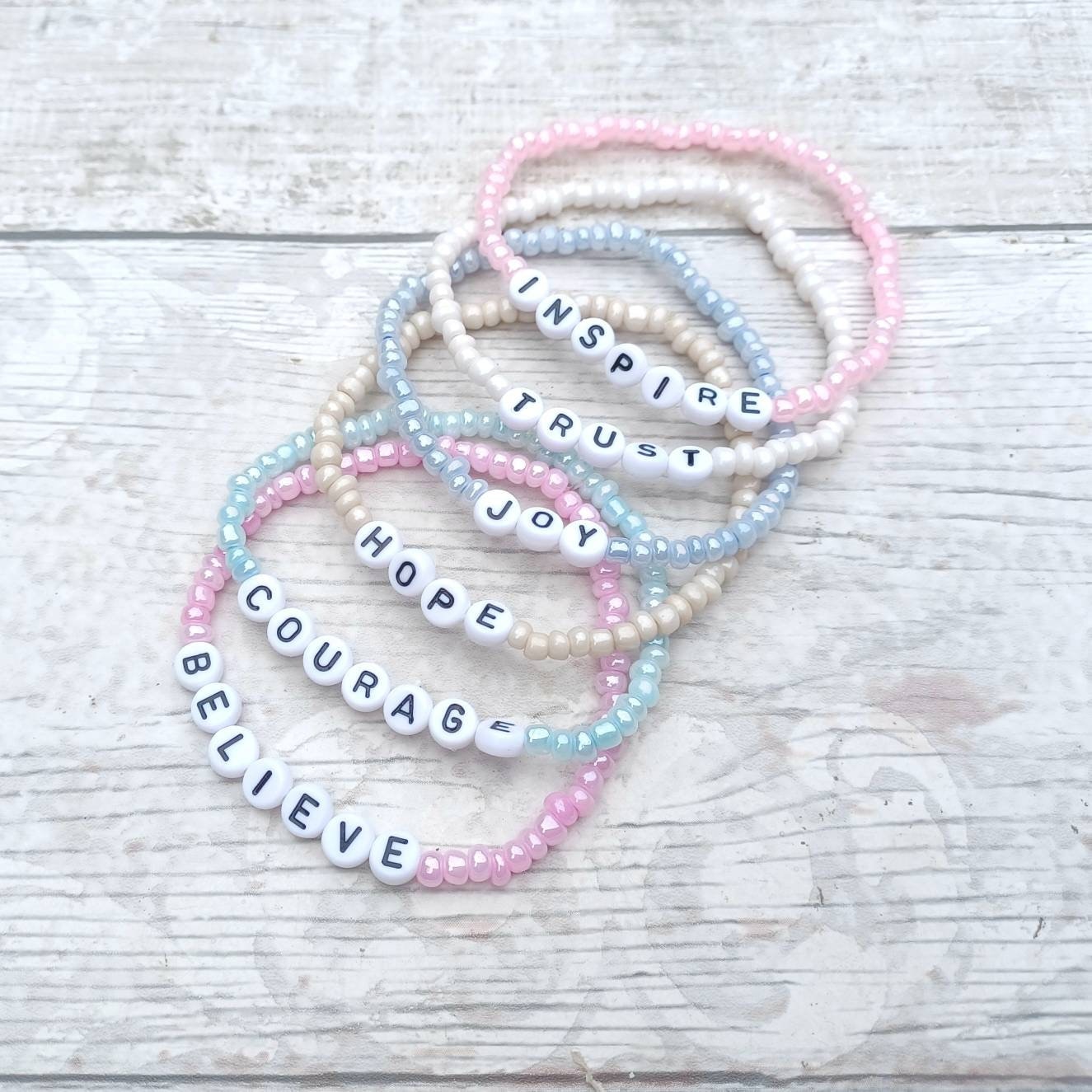Inspirational Quote Bracelet Inspirational Word Jewellery Inspiration Gift Personalised Present Stocking Filler Gifts for Girls Etsy