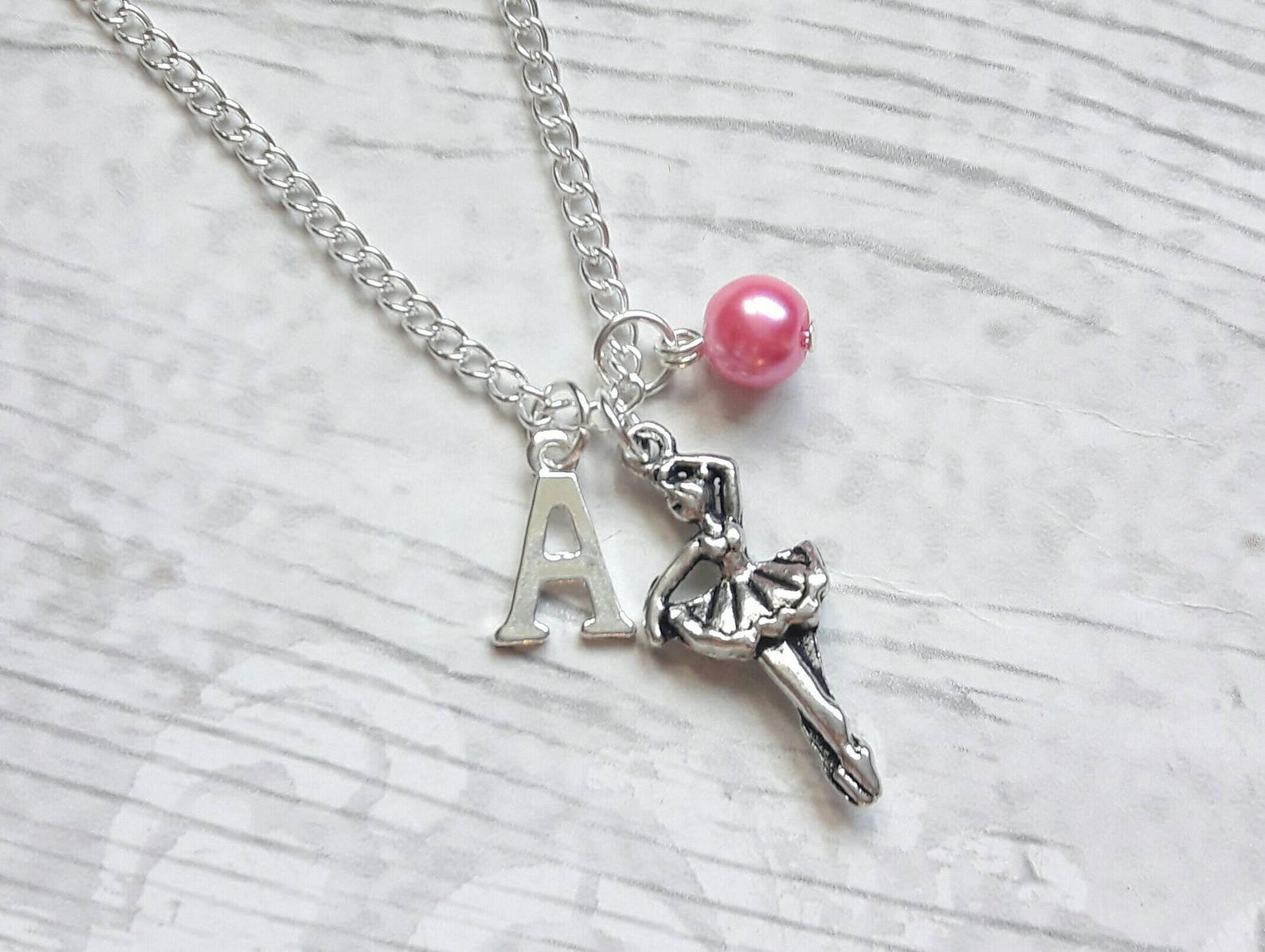 ballerina necklace, ballet dancer jewelry, dance necklace, personalised necklace, kids jewellery, gifts for girls, dancing prese