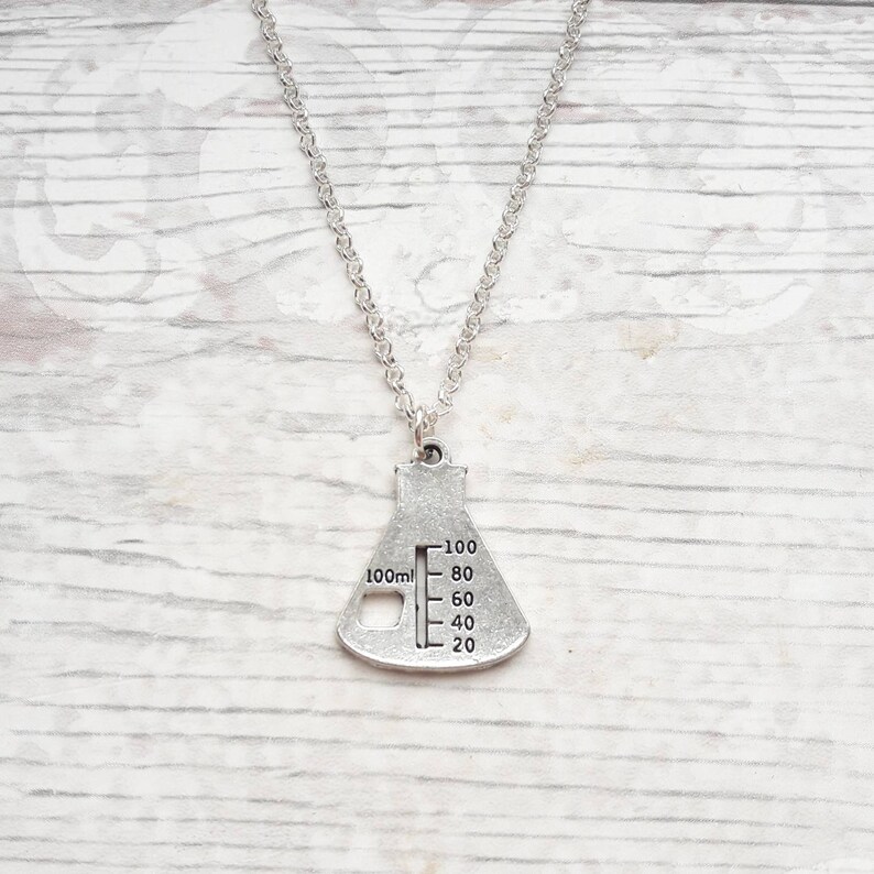 Flask Necklace Science Jewellery Chemistry Jewelry Geeky Etsy UK