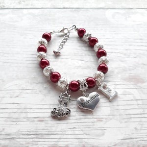 bracelet de fille de fleur, bracelet de demoiselle d'honneur, bijoux de mariage, bijoux de noce, cadeaux pour les filles, faveur de mariage, cadeau de remerciement