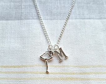 gymnastic necklace, gymnast jewellery, sports team jewelry, gifts for girls, children's present, gymnast pendant, graduation gift