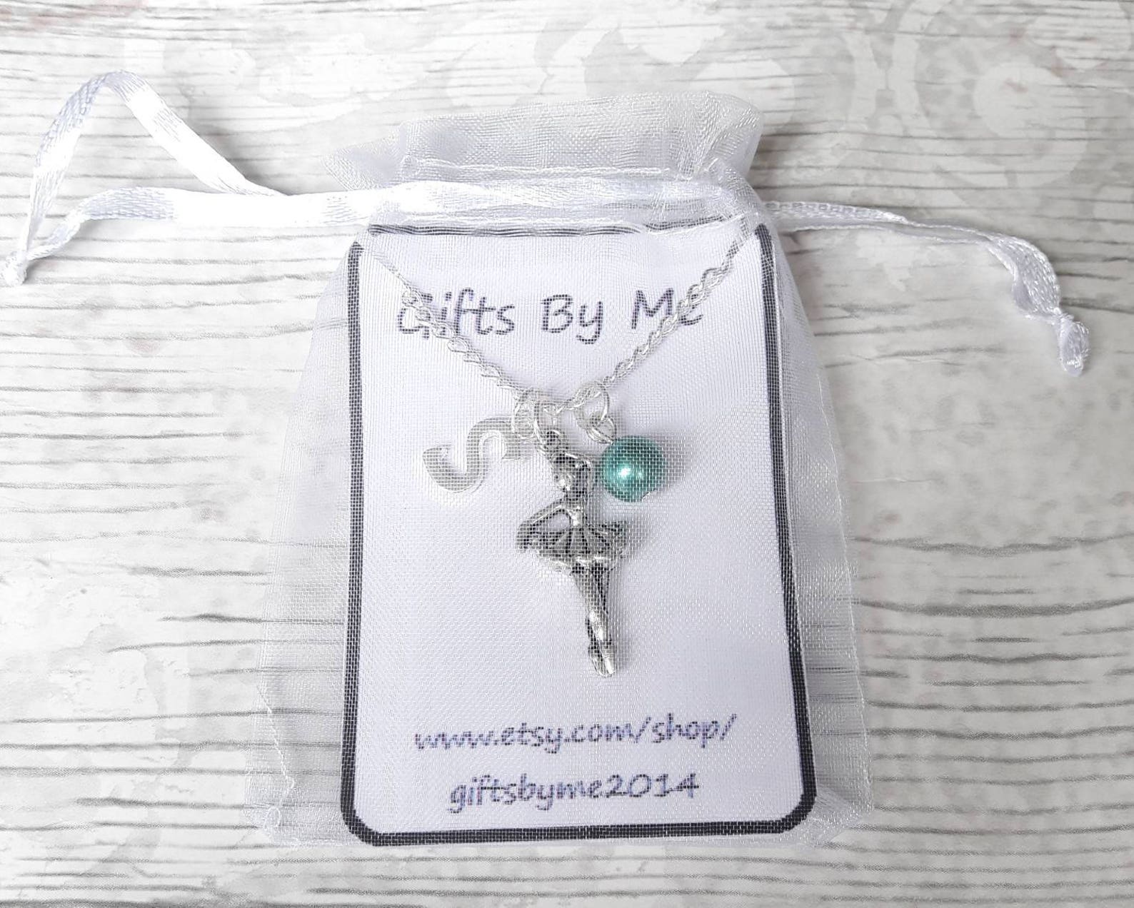 ballerina necklace, ballet dancer jewelry, dance necklace, personalised necklace, kids jewellery, gifts for girls, dancing prese