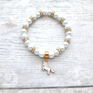 gold unicorn bracelet, fairytale bracelet, horse jewellery, animal lover gift, pony jewelry, gifts for girls, horse riding present