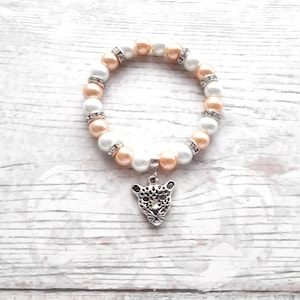 leopard bracelet, cheetah bracelet, cat jewellery, animal lover present, panther gift, rhinestone bracelet