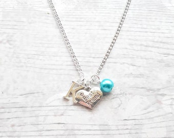 Best friend necklace, initial necklace, bff jewellery, gift for sister,  friendship present, friendship jewelry, partners in crime
