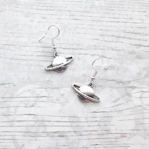 Planet earrings, space earrings, galaxy jewellery, celestial jewelry, earth earrings, solar system gift, astronomy present