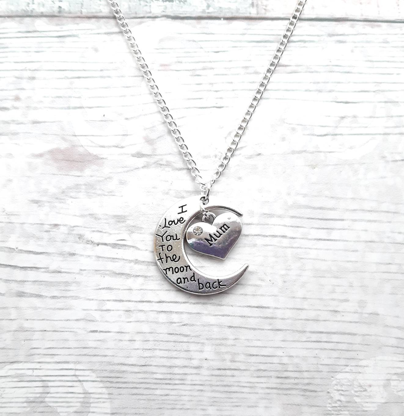 love you to the Moon and Back Necklace | kandsimpressions
